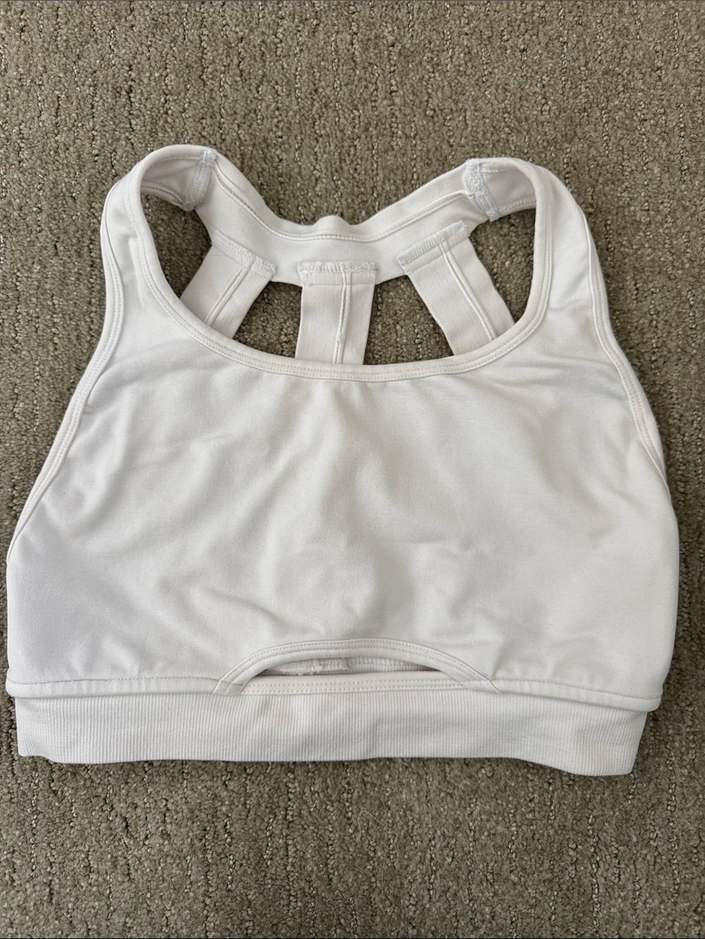 Alphalete Amplify Open Back Bra White Sports Bra XS